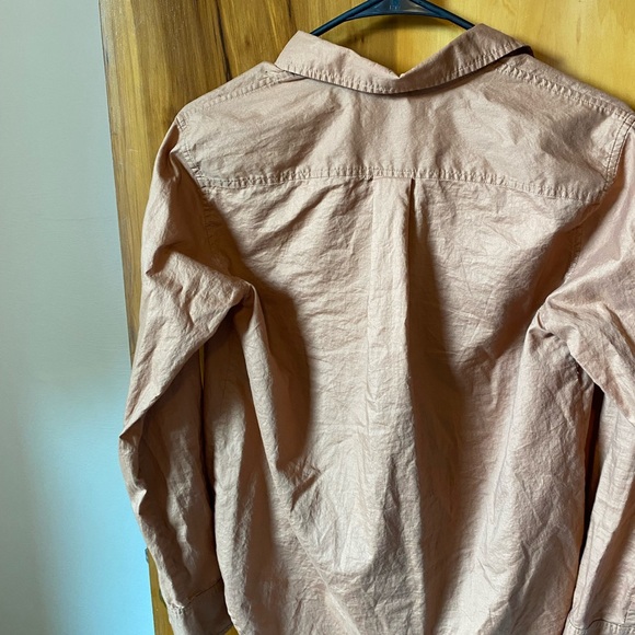 Everlane Tawny Brown Silky Cotton Button Down - Picture 6 of 8